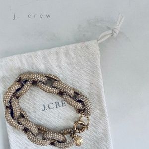 J. CREW gold-tone pavé link bracelet